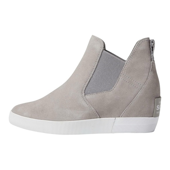 Sorel Out N About Slip-On Wedge Suede Boots Quarry White Size 7.5 – NWOT - Picture 4 of 6